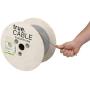 trueCABLE Cat6 Plenum (CMP), 500ft, Gray, 23AWG 4 Pair Solid Bare Copper, 550MHz, ETL Listed, Unshielded Twisted Pair (UTP), Bulk Ethernet Cable