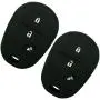 2Pcs Coolbestda Silicone 3buttons Smart Key Fob Remote Skin Cover Protector Keyless Entry Case for Toyota Tacoma Sienna Sequoia Highlander Tundra Black GQ43VT20T