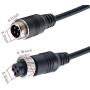 10FT/3M Car 4Pin Aviation Video ExtensionCable for, CCTV Rearview Camera Truck Trailer Camper Bus Motorhome Vehicle Backup Monitor Waterproof Shockproof System