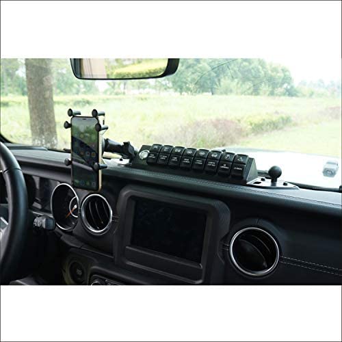 Voswitch JL200 8 Gang Switch Panel Power Control System Compatible with Jeep Wrangler JL JLU 2018 - Current and Gladiator 2020+