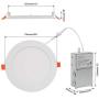 Yueximei 12W 6 Inch Ultra-Thin Recessed Ceiling Light with Junction Box,5000K Daylight, 100W Equiv, Dimmable, 900LM High Brightness, Hotels, Home,Corridors， ETL&Energy Star Certified,12 Pack