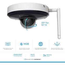 Amcrest ProHD 1080P PTZ WiFi Camera, 2MP Outdoor Vandal Dome IP Camera (3X Optical Zoom) IK08 Vandal-Proof, IP66 Weatherproof, Dual Band 5ghz/2.4ghz, Pan/Tilt (IP2M-866W) (White)
