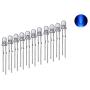100pcs Ultra Bright 3mm Clear Lens LED Light Emitting Diode Lamp Blue Round Transparent