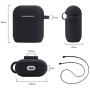 Filoto Case for Airpods, Airpod Case Cover for Apple Airpods 2&1 Charging Case, Cute Air Pods Silicone Protective Accessories Cases/Keychain/Pompom/Strap, Best Gift for Girls and Women, Black