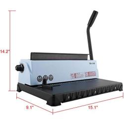 YaeKoo Manual Wire Binding Punching Machine 34 Holes 120 Sheet of A4 Papers Spiral Coil Book Binding Machine for Office Home