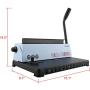 YaeKoo Manual Wire Binding Punching Machine 34 Holes 120 Sheet of A4 Papers Spiral Coil Book Binding Machine for Office Home