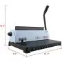 YaeKoo Manual Wire Binding Punching Machine 34 Holes 120 Sheet of A4 Papers Spiral Coil Book Binding Machine for Office Home