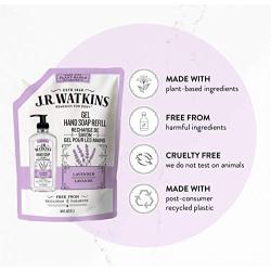 JR Watkins Gel Hand Soap Refill Pouch, Lavender, 6 Pack, Scented Liquid Hand Wash for Bathroom or  Kitchen, USA Made and Cruelty Free, 34 fl oz