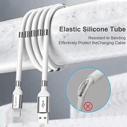 Magnetic Absorption Nano Data Cable,(0.9M/3FT) Super Organized USB Fast Charging Cord Self Winding Wire Portable Storage 360 Degree Coiling Magnets Retractable Compatible with i-Products