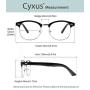 Cyxus Reading Glasses for Men Blue Light Blocking Semi Rimless Clear Lens Magnification Readers