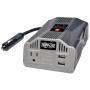 Tripp Lite 200W Car Power Inverter with 1 Outlet & 2 USB Charging Ports, Auto Inverter, Ultra Compact (PV200USB),Gray