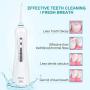 Kmise Water Flosser Pick Professional Cordless Dental Oral Irrigator - 200ML Portable and Rechargeable IPX7 Waterproof 3 Modes with 6 Jet Tips for Travel Home Use (Blue)