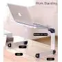 Laptop Stand with Fan, Laptop Table Stand, Ergonomic Laptop Riser Notebook Reading Holder for Desk, Foldable Laptop Desk Stand Lap Bed Tray Table Standing Desk (White with Fan, Large)
