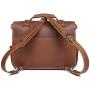 Polare Mens Full Grain Leather 16 Briefcase Shoulder Messenger Bag Fit 15.6 Laptop