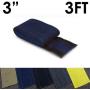 Electriduct 3'' SafCord Carpet Cord Cover Strip Secure and Hide Floor Cables and Wires - 3 Feet - Blue | Works only on Commercial Carpet, Barber and Loop Style Rugs