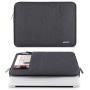 MOSISO Laptop Sleeve Bag Compatible with 13-13.3 inch MacBook Pro, MacBook Air, Notebook Computer, Water Repellent Polyester Vertical Protective Case with Pocket, Space Gray