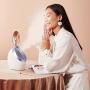 Facial Steamer Nano Ionic Warm Steam, Home SPA Quality Steamer 10x Moisturizing - Applicable Temp - Double Mirror for Easy Makeup & Skincare - Humidifier - Pores Clean - Blackheads Removal