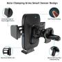 Tiluza Wireless Car Charger Touch Sensor Auto Clamping Mount 10W Qi Fast Charging Compatible with iPhone11/Pro/Xs/Max/XR/X/8/Plus, Samsung S10/S9/S8/Note10/9/8 and More