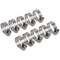 Precision Brand - 33040 M6S Micro Seal, Miniature All Stainless Worm Gear Hose Clamp, 5/16'' - 7/8'' (Pack of 10)