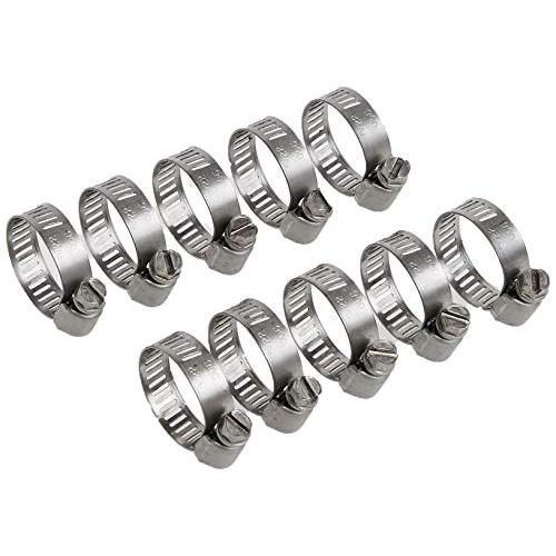Precision Brand - 33040 M6S Micro Seal, Miniature All Stainless Worm Gear Hose Clamp, 5/16'' - 7/8'' (Pack of 10)