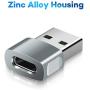USB C Female to USB Male Adapter 3-Pack,Zinc Alloy Type C to USB A Charger Converter for iPhone 11 12 Pro Mini SE XR,Airpods iPad Air 3rd 4 4th 8th 2018,Samsung Galaxy Note 10 20 21 S20 S21 Ultra A71