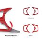BLAKAYA Compatible with Sticker Carbon Fiber Headlight Switch Button Decorative Frame Trim Cover Accessories for Ford Mustang 2015 2016 2017 2018 2019 2020 (2PCS Red）