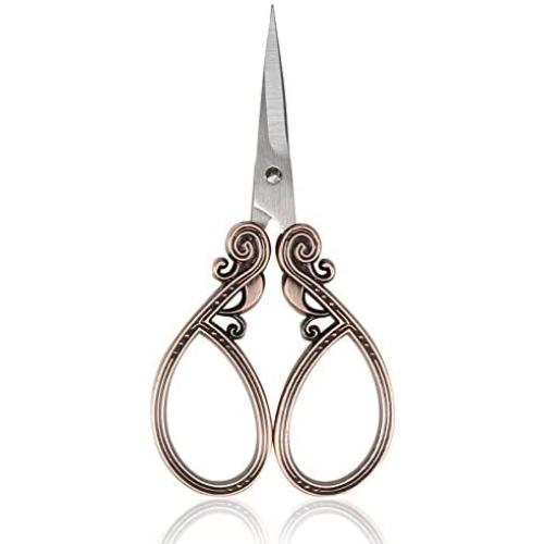 BIHRTC Small Scissors 4.5 Inch Embroidery Scissors Stainless Steel Sewing Scissors Needlepoint Scissors DIY Tools for Office Crafing Needle Art Work Cross Stitch Threading Cutter