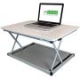 CHANGEdesk MINI small standing desk converter simple affordable adjustable height desktop riser for laptops single computer monitors portable compact lightweight ergonomic sit stand up tabletop stand