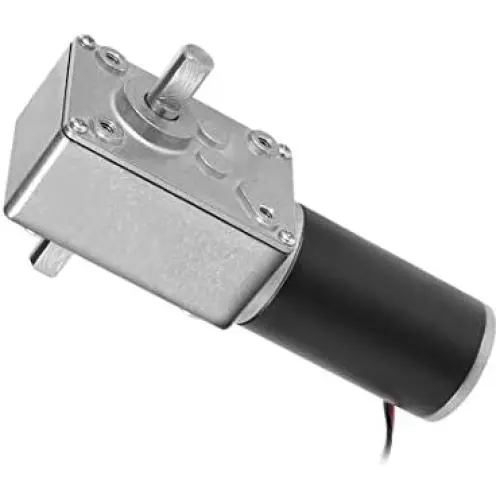 uxcell Double Shaft Worm Gear Motor DC 24V 15RPM High Torque Speed Reduction Motor with Metal Gearbox