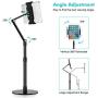 viozon Tablet Phone Overhead Stand, Height & 360 Degree Angle Adjustable, Aluminum Desktop Stand, Compatible with 3.5-10'' Cellphone or Tablet Such as iPhone iPad Pro Air Mini, Samsung, Nexus(AP-4PB)