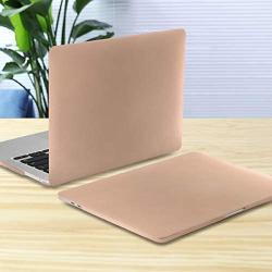 Batianda Case for MacBook Air 13 2020 2019 2018 M1 Chip A2337 A2179 A1932, Slim Plastic Hard Shell Case with Keyboard Cover & Screen Protector for Mac Air 13 inch with Touch ID, Gold