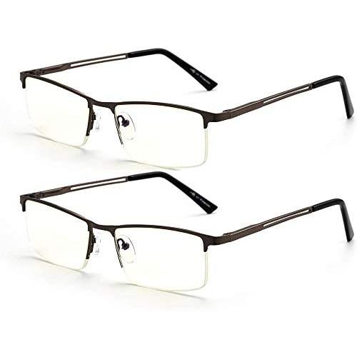 2-Pack Blue Light Blocking Reading Glasses for Men and Women,1.0 Computer Glass