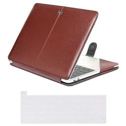 Se7enline 2020 MacBook Pro 13 inch Case PU Leather Carrying Book Folio Protective Sleeve Cover for MacBook Pro 13-inch with Touch Bar New Model A2338/A2251/A2289 with TPU Keyboard Cover Skin, Brown