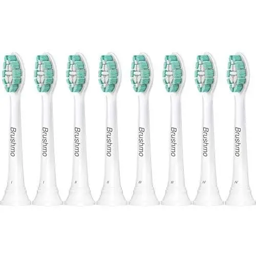 Brushmo Replacement Toothbrush Heads Compatible with Sonicare Electric Toothbrush, 8 Pack
