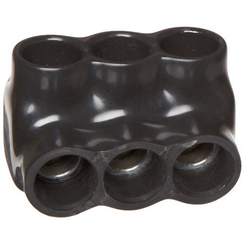 Morris Products 97543 Multi-Cable Connector, Insulated, Single Entry, Black, 3 Ports, 250 - 6 Wire Range, 5/16'' Allen Hex 3 Ports, 250 - 6 Wire Range, 5/16'' Allen Hex