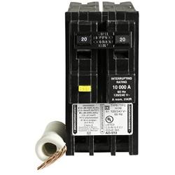 Square D by Schneider Electric HOM220GFIC Homeline 20 Amp Two-Pole GFCI Circuit Breaker,