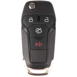 cciyu X 1 Flip Key Fob with Key Blade 4 buttons Replacement for 13 14 15 16 for F ord Fusion Series with FCC N5F-A08TAA