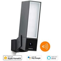Netatmo Smart Outdoor Security Camera with 105-dB Siren, Wi-Fi, Integrated Floodlight, Movement Detection, Night Vision, Without Fees, NOC-S-US