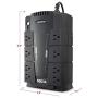 CyberPower CP550SLG Standby UPS System, 550VA/330W, 8 Outlets, Compact Black