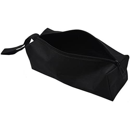 EOPER Oxford Canvas Waterproof Storage Hand Tool Bag Screws Nails Bit Metal Parts Fishing Travel Makeup Organizer,Black