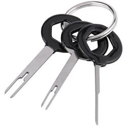 3 Pcs Wire Terminal Removal Tool Set Electrical Terminal Remover Auto Car Plug Terminal Pin Removal Tool Kit Wire Connector Puller(Plastic Handle)
