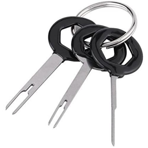 3 Pcs Wire Terminal Removal Tool Set Electrical Terminal Remover Auto Car Plug Terminal Pin Removal Tool Kit Wire Connector Puller(Plastic Handle)