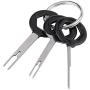 3 Pcs Wire Terminal Removal Tool Set Electrical Terminal Remover Auto Car Plug Terminal Pin Removal Tool Kit Wire Connector Puller(Plastic Handle)
