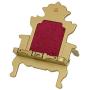 Wooden Bookholder Recipe Book Phone Holder eReader iPad Tablet Stand Rest Gift Idea (Gold (Throne))