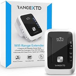RANGEXTD WiFi Range Extender - WiFi Booster to Extend Range of WiFi Internet Connection | WiFi Signal Booster for Up to 10 Devices | Internet Booster & WiFi Repeater | Speed 300 Mbps | 2.4 GHz Band