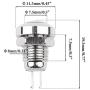 Yarstar 4pcs Metal Momentary Push Button Switch On Off 8mm Mounting Hole 1A Self-Reset Waterproof Starter Push Button
