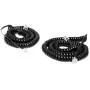 iMBAPrice (Pack of 2) Black Coiled Telephone Phone Handset Cable Cord, Coiled Length 3 to 12 feet Uncoiled (Value Pack)