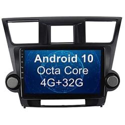 SYGAV Android 10 Car Stereo for 2008-2012 Toyota Highlander Radio with GPS Navigation 10.2 Inch Touch Screen Head Unit