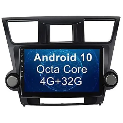 SYGAV Android 10 Car Stereo for 2008-2012 Toyota Highlander Radio with GPS Navigation 10.2 Inch Touch Screen Head Unit