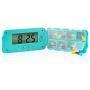 TabTime Super 8 Electronic Pill Dispenser Medication Alarm - 8 Audio Visual Reminders - 2 Volume Settings - 8 Dispensers for 6 Caps Each - Designed for Parkinson’s - Pill Box with Alarm